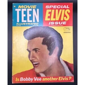 RARE 1961 Elvis Presley Magazine Movie Teen Illustrated Graceland, The King, TCB